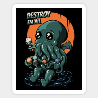 Ice Cream Destroyer - Baby Cthulhu Mask Magnet